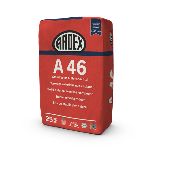 ARDEX A 46: Stabiel uitvlakproduct, 2 - 30 mm