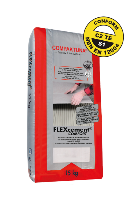 FLEXCEMENT® COMFORT: FLEXIBELE LICHTGEWICHT BOUW- EN TEGELLIJM