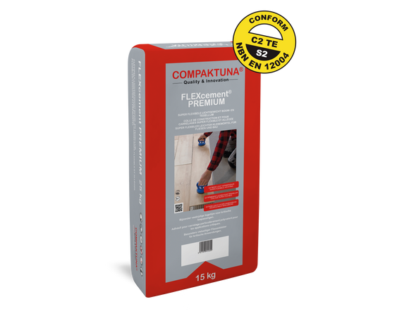 FLEXcement® PREMIUM 15 kg Wit – COMPAKTUNA
