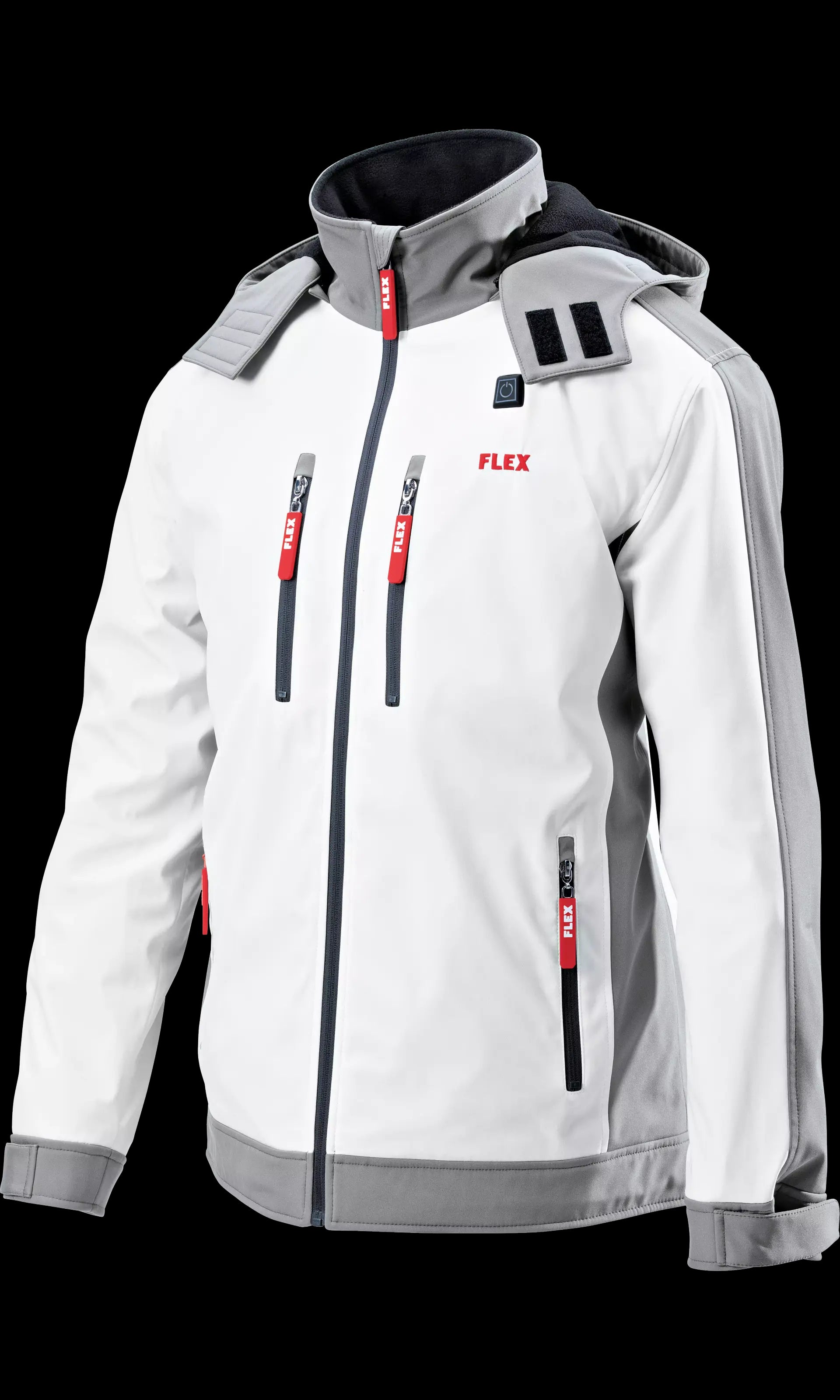 FLEX TJ White 10.8/18.0 L Men  Verwarmde jas met accu, softshell