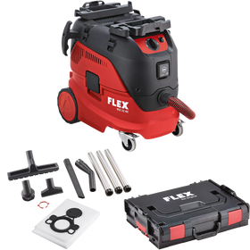 FLEX VCE 33 LAC-set + vliesfilterzakken – Veiligheidsstofzuiger met automatische filterreiniging, 30 l, klasse L
