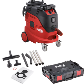 FLEX VCE 44 L AC-set + vliesfilterzakken – Veiligheidsstofzuiger met automatische filterreiniging, 42 l, klasse L