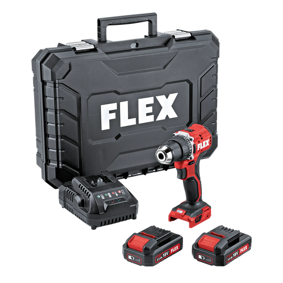 FLEX DD 2G 18.0-EC LD/2.5 Set – Compacte 2-traps accuboorschroefmachine 18 V