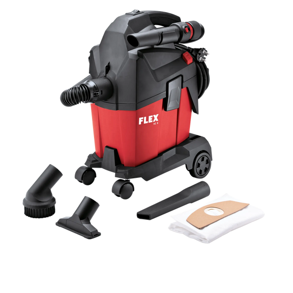 FLEX VC 6 L MC + vliesfilterzakken – Compacte stofzuiger met manuele filterreiniging, 6 l, klasse L