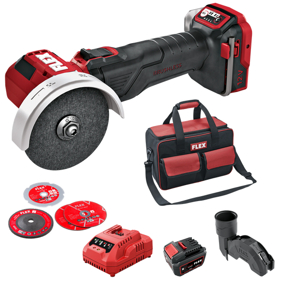 FLEX LBE 76 12-EC Set – Accu-mini-haakse slijper 12 V, LBE 76 12-EC Set