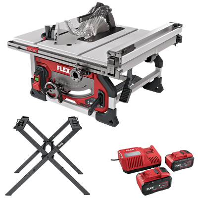 FLEX TS 92 18-EC + P-Set 18-88 R + WB TS – Accu-tafelcirkelzaag 18 V met onderstel