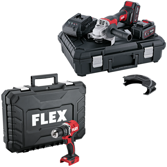 FLEX L 125 18.0-EC LD/5.0 Set + PD 2G 18.0-EC LD – 2-traps 18V-accuslagboorschroefmachine + haakse slijper L 125 18.0-EC LD/…