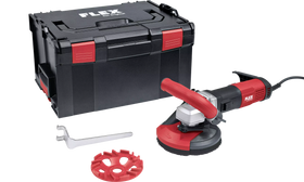FLEX LD 16-8 125 R, Kit E-Jet – Compacte betonschuurder voor naadloos, stofvrij schuren, 125 mm
