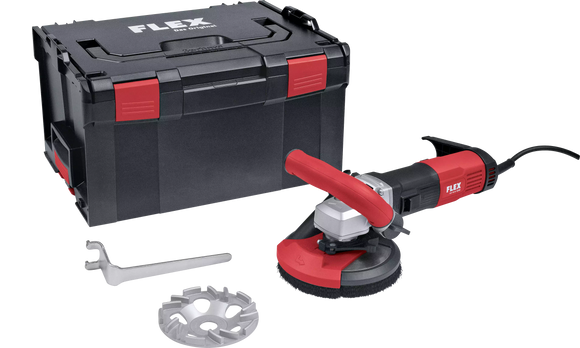 FLEX LD 16-8 125 R, Kit TH-Jet – Compacte betonschuurder voor naadloos, stofvrij schuren, 125 mm