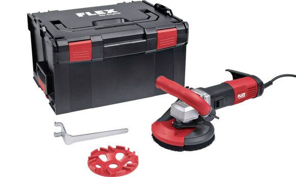 FLEX LDE 16-8 125 R, Kit E-Jet – Betonschuurder met variabel toerental voor stofvrij schuren tot de rand, 125mm