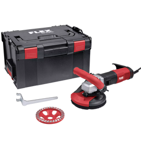 FLEX LDE 16-8 125 R, Kit Turbo-Jet II – Betonschuurder met variabel toerental voor stofvrij schuren tot de rand, 125mm