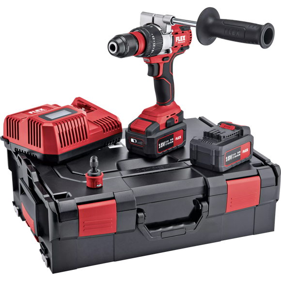 FLEX PD 2G 18.0-EC/5.0 Set – 2 snelheden accu-klopboorschroever 18,0 V