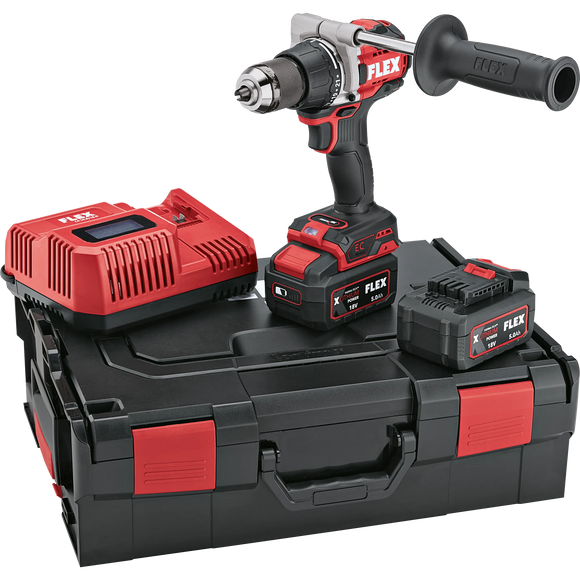 FLEX DD 2G 18.0-EC HD/5.0 Set – 2-snelheden accu-boorschroever 18 V met Turbo modus