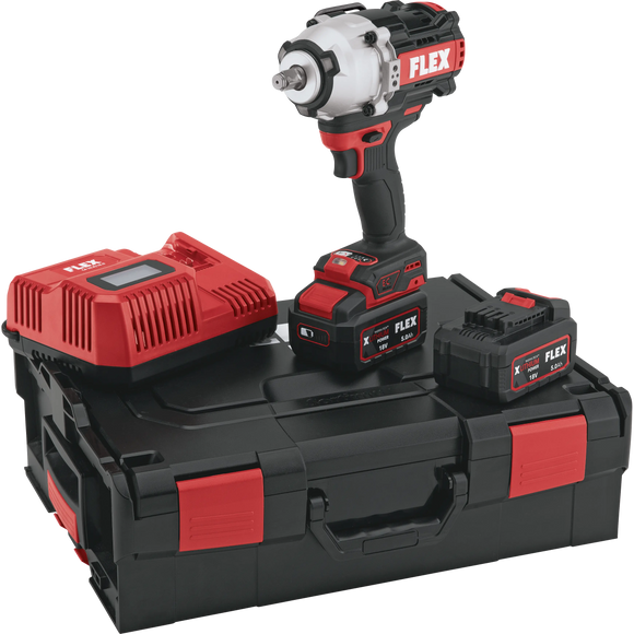 FLEX IW 1/2" 1500 18-EC/5.0 Set – Accu-slag-/impactschroever 18 V