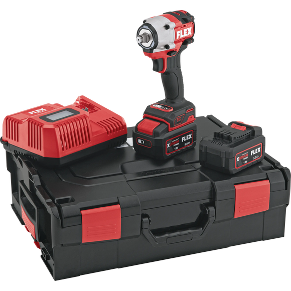 FLEX IW 1/2" 400 18.0-EC 5.0/Set – Compacte accuslagschroefmachine 18 V