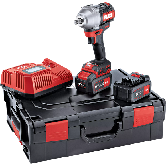 FLEX IW 1/2" 750 18.0-EC/5.0 Set – Accu-slag-/impactschroever 18,0 V
