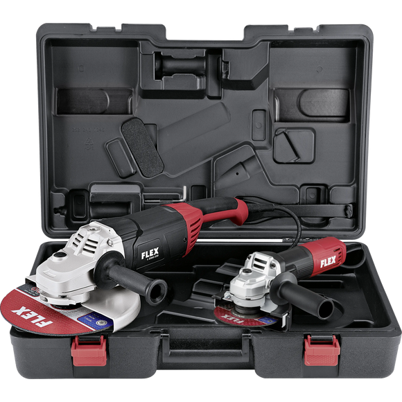 FLEX L 2200 230 + L 850 125 Set – 2200/850 watt haakse slijper, 230/125 mm