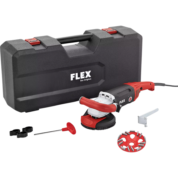 FLEX LD 18-7 125 R, Kit E-Jet – Krachtige 1750 Watt betonschuurder voor naadloos schuren, 125 mm
