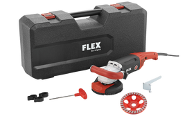 FLEX LD 18-7 125 R, Kit Turbo-Jet II – Krachtige 1750 Watt betonschuurder voor naadloos schuren, 125 mm