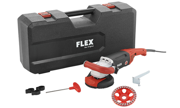 FLEX LD 18-7 125 R, Kit Turbo-Jet II – Krachtige 1750 Watt betonschuurder voor naadloos schuren, 125 mm