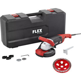 FLEX LD 18-7 150 R, Kit Turbo-Jet – Krachtige 1750 Watt betonschuurder voor naadloos schuren, 150 mm