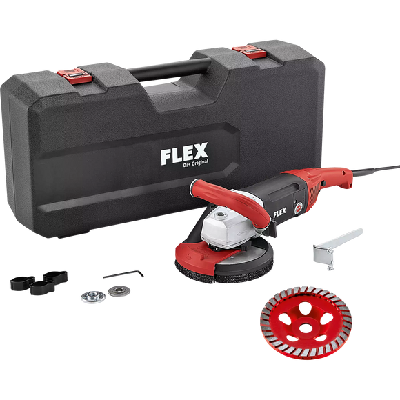 FLEX LD 18-7 150 R, Kit Turbo-Jet – Krachtige 1750 Watt betonschuurder voor naadloos schuren, 150 mm