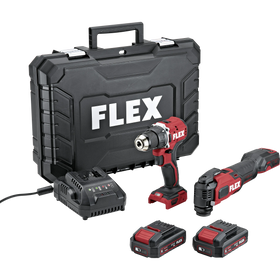 FLEX DD LD+MT 18-ECTC/2.5 Set – DUOpack accu-schroefboormachine + accu-multitool 18 V