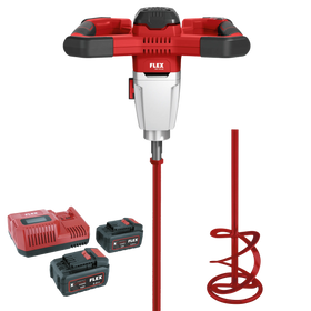 FLEX MXE 18.0-EC/5.0 Set + HP2 120 – 2-snelheden accu mengmachine met 3-traps toerentalschakelaar 18,0 V