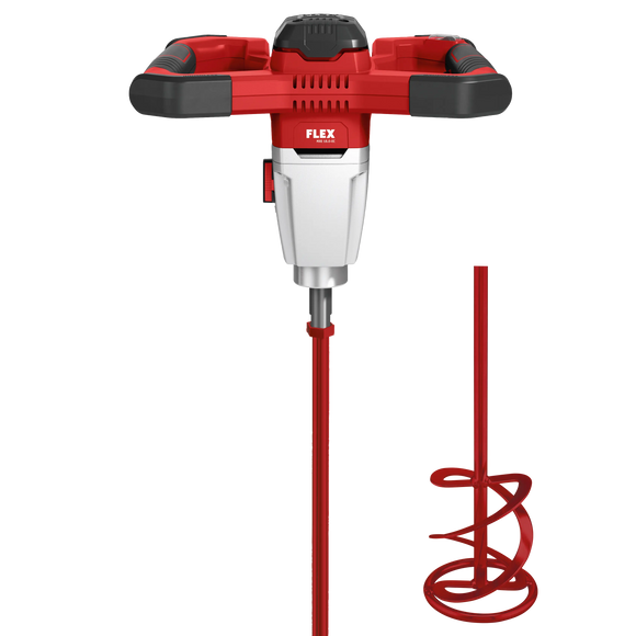 FLEX MXE 18.0 EC + HP2 120 – 2-snelheden accu mengmachine met 3-traps toerentalschakelaar 18,0 V