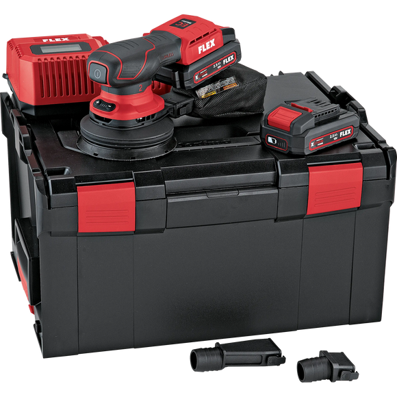 FLEX ORE 2-125 18-EC/2.5 Set – Excentrische accu-schuurmachine met toerentalregeling 18V