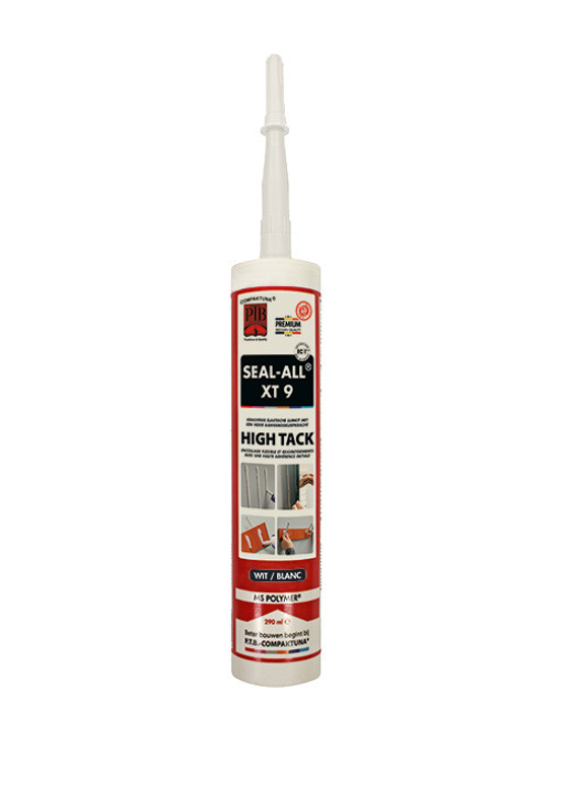 SEAL-ALL® XT 9 HIGH TACK: KRACHTIGE ELASTISCHE LIJMKIT MET HOGE AANVANGSKLEEFKRACHT