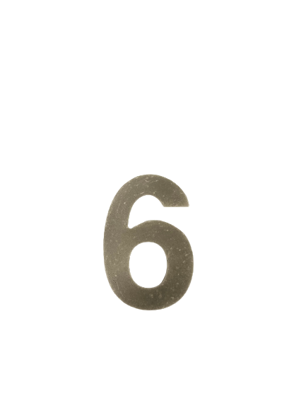 Huisnummer Beton 6 - Stijlvol en Duurzaam