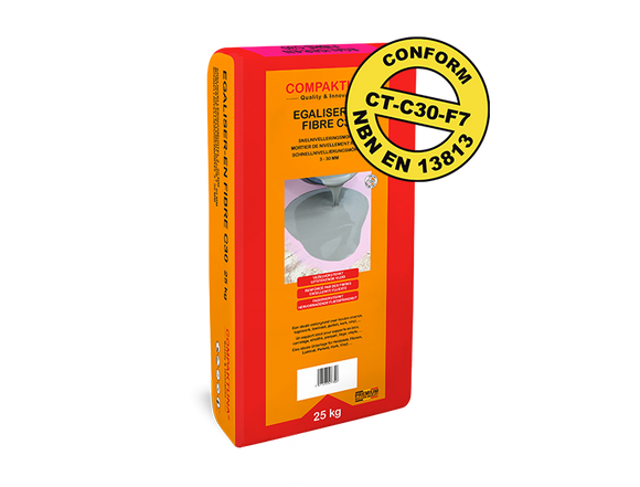 EGALISER-EN FIBRE C30 25 kg Grijs – COMPAKTUNA